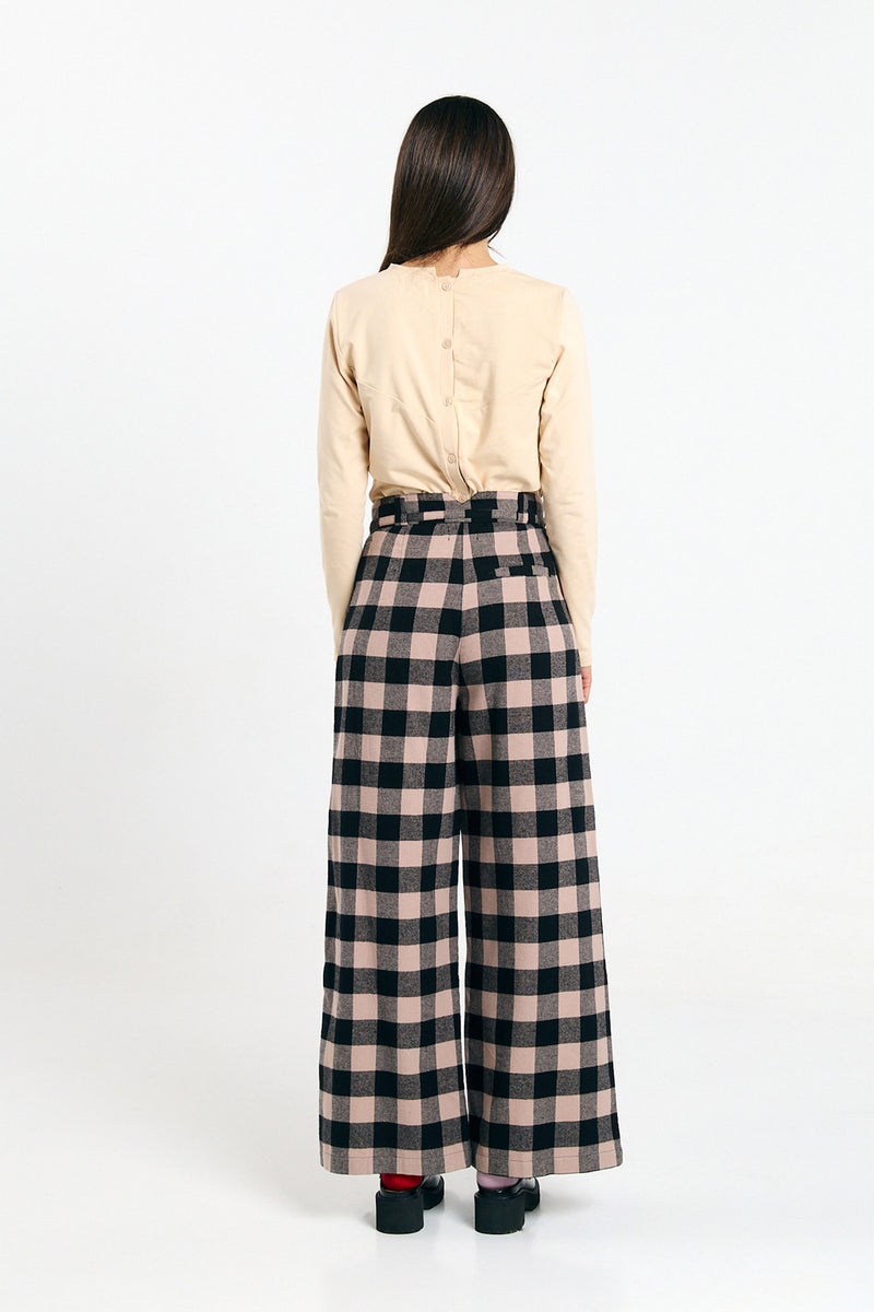 SILVES PANTS CHECK BLACK