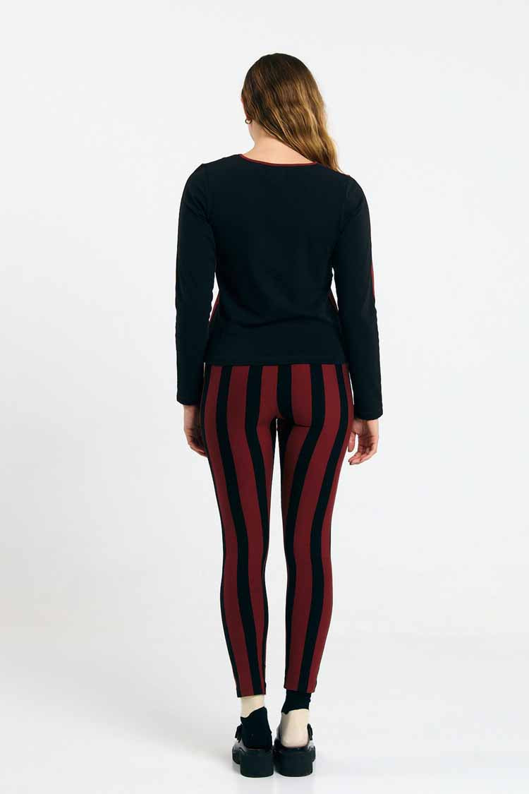 ULMO LEGGINGS STRIPES BRICK