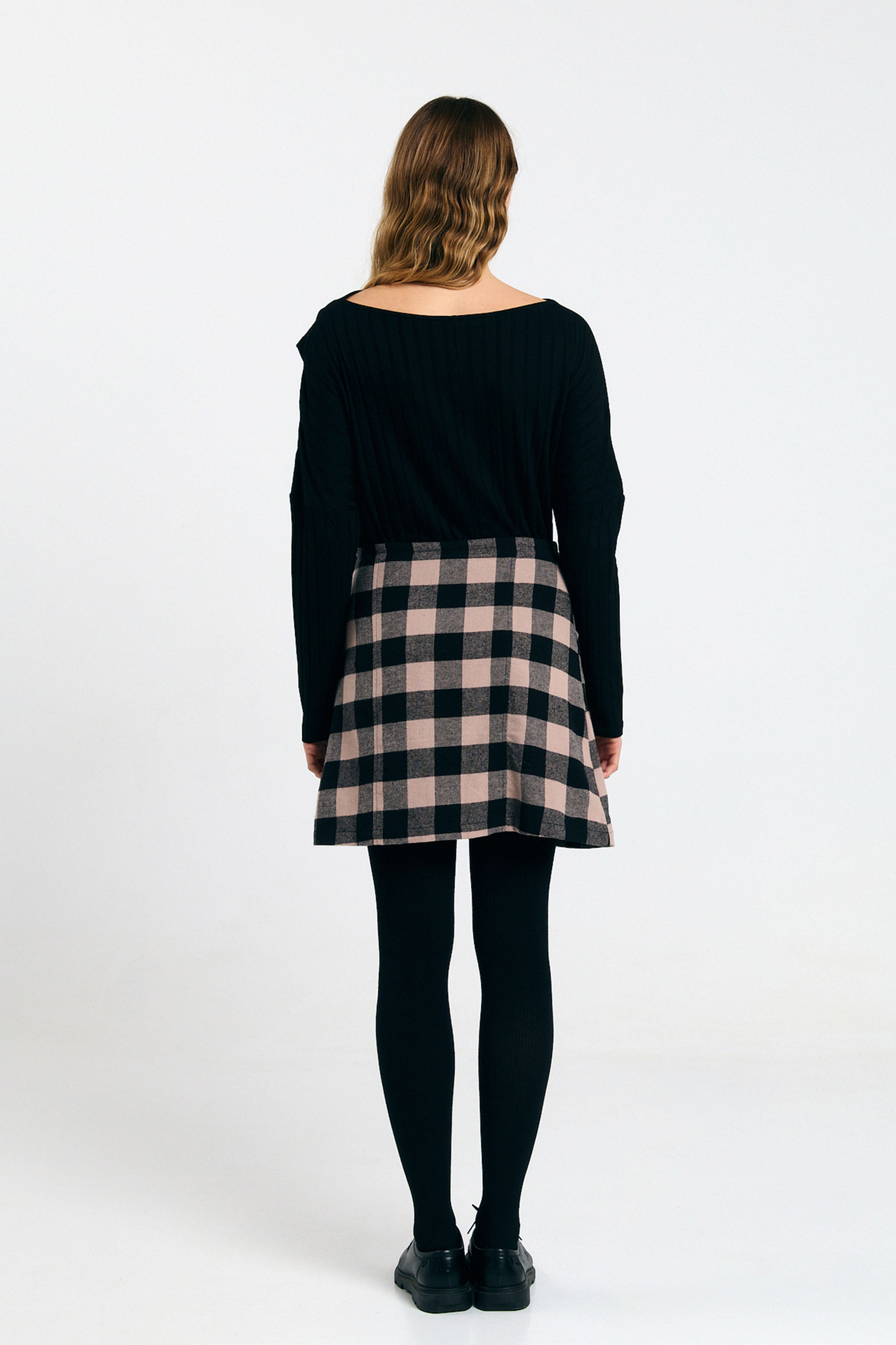 FARO SKIRT CHECK BLACK