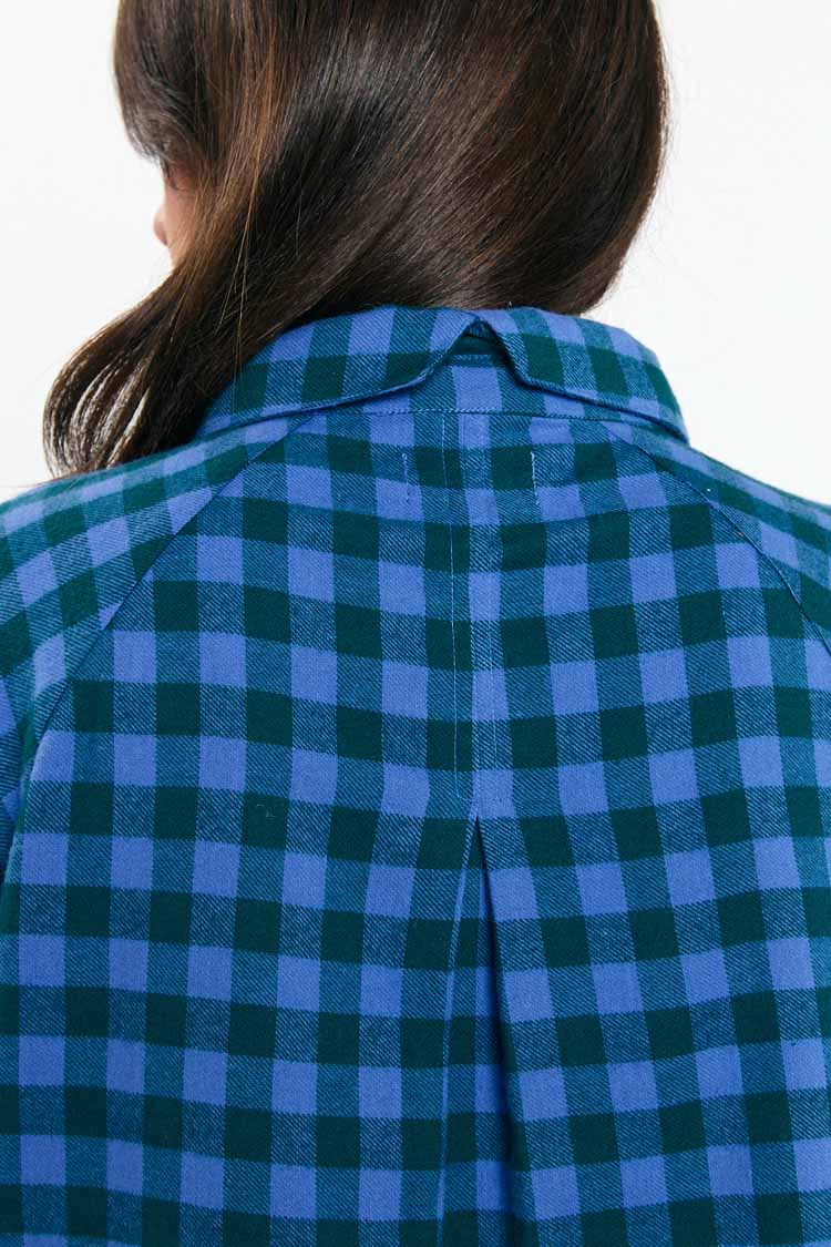 VILA SHIRT CHECK BLUE