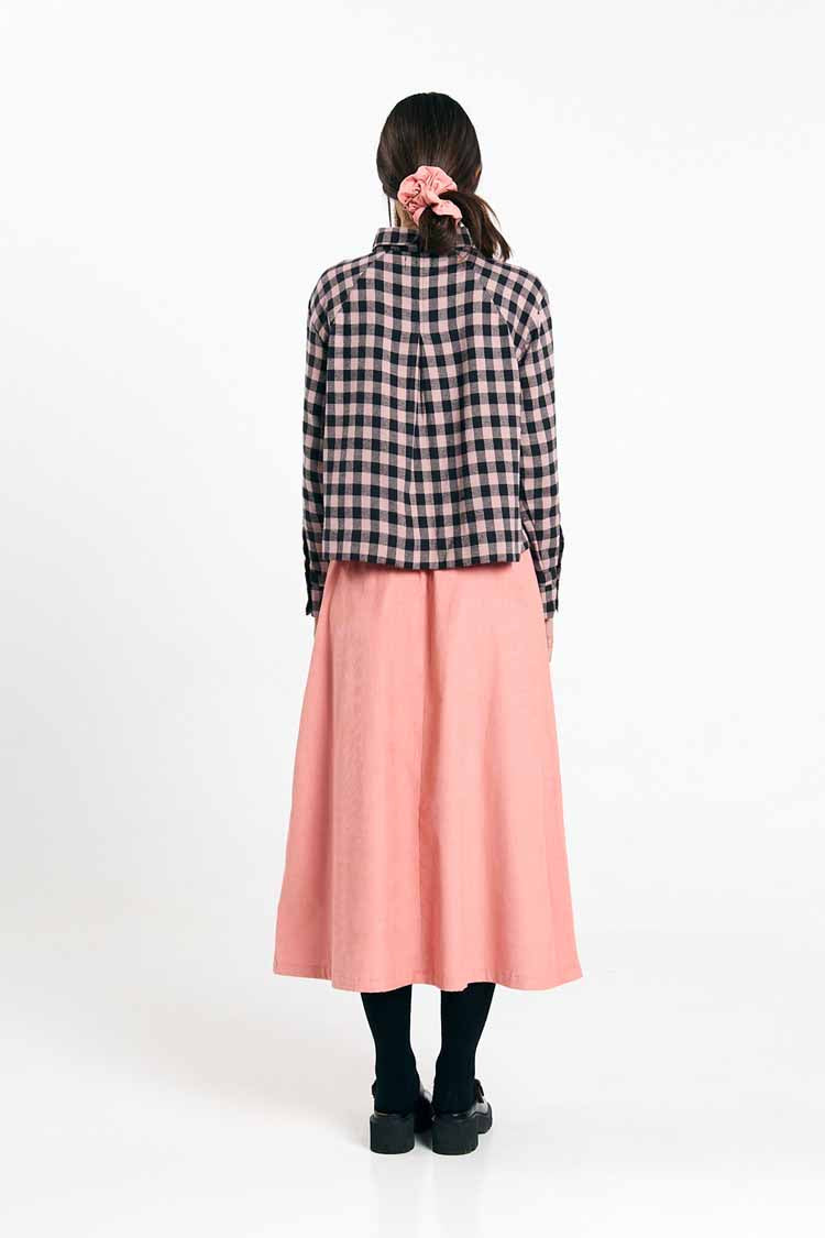 VILA SHIRT CHECK BLACK