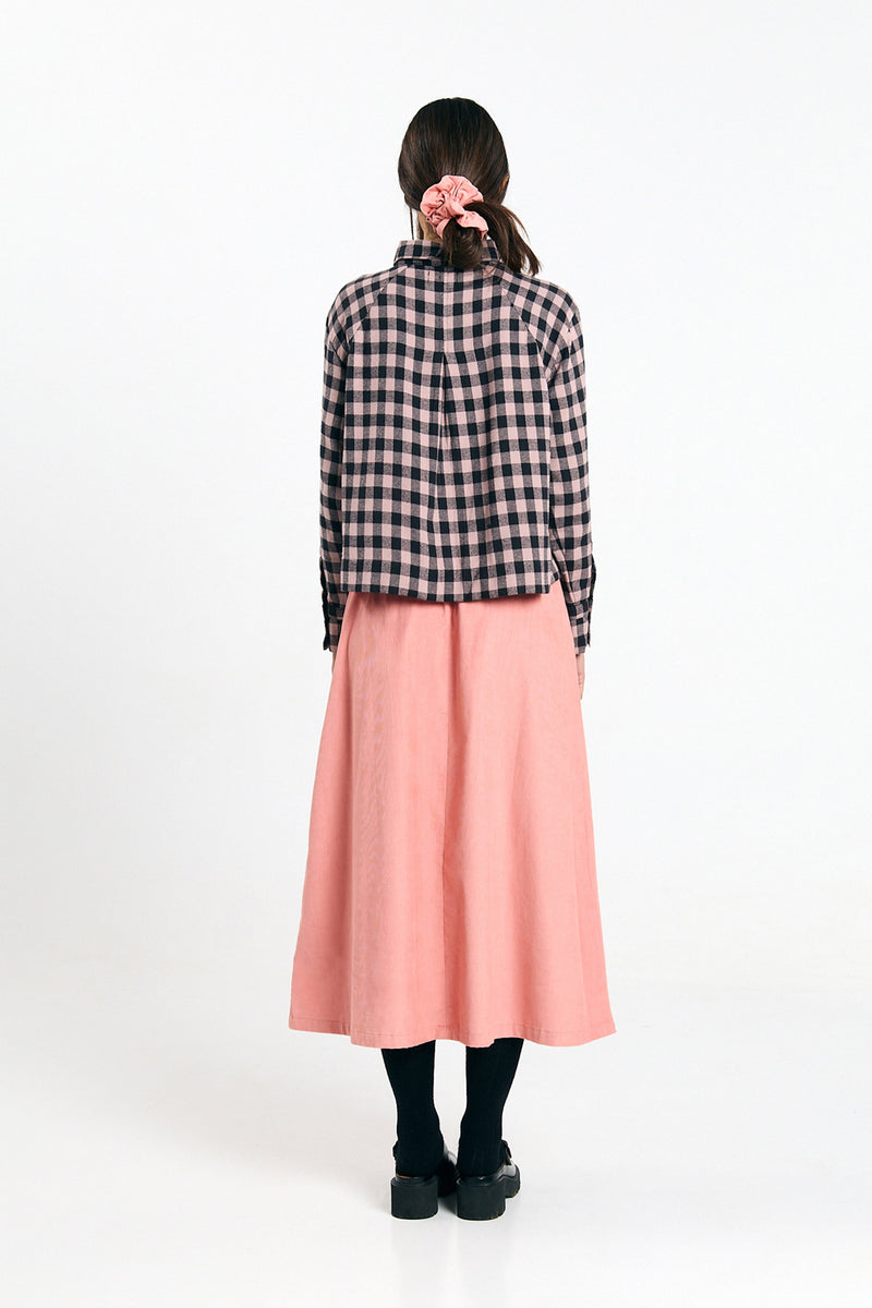 VILA SHIRT CHECK BLACK