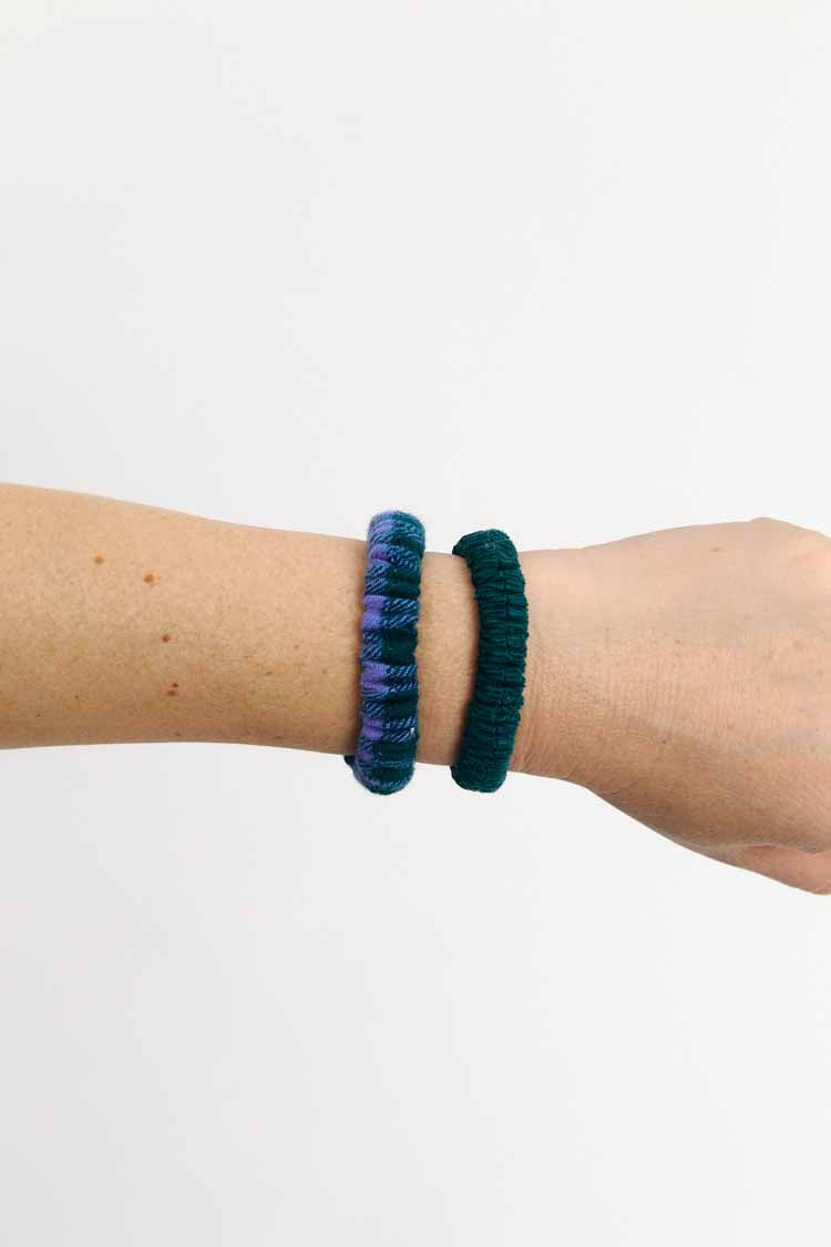 NORE SCRUNCHIES CHECK GREEN+DEEP GREEN