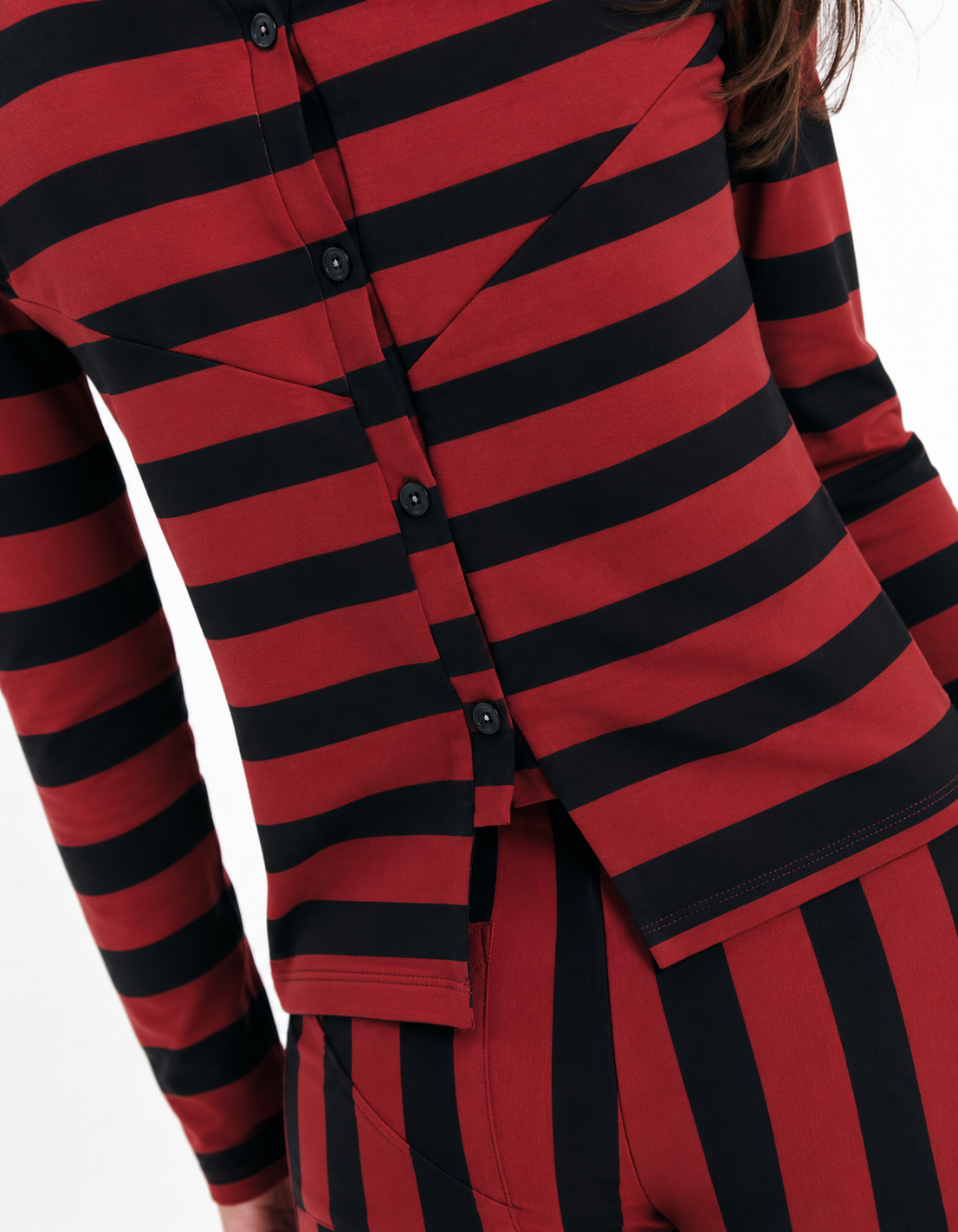 MAIA TOP STRIPES BRICK