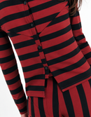 MAIA TOP STRIPES BRICK