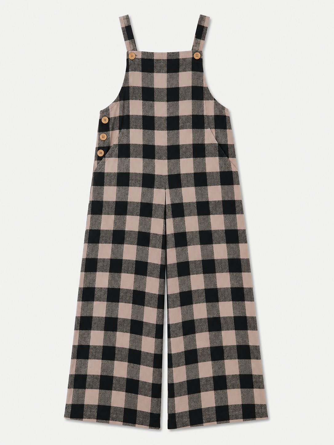 MIRA JUMPSUIT CHECK BLACK