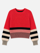 NELAS JUMPER STRIPES RED