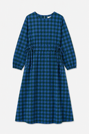 OTA DRESS CHECK BLUE