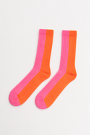 BICOLOR SOCKS WOOL PINK