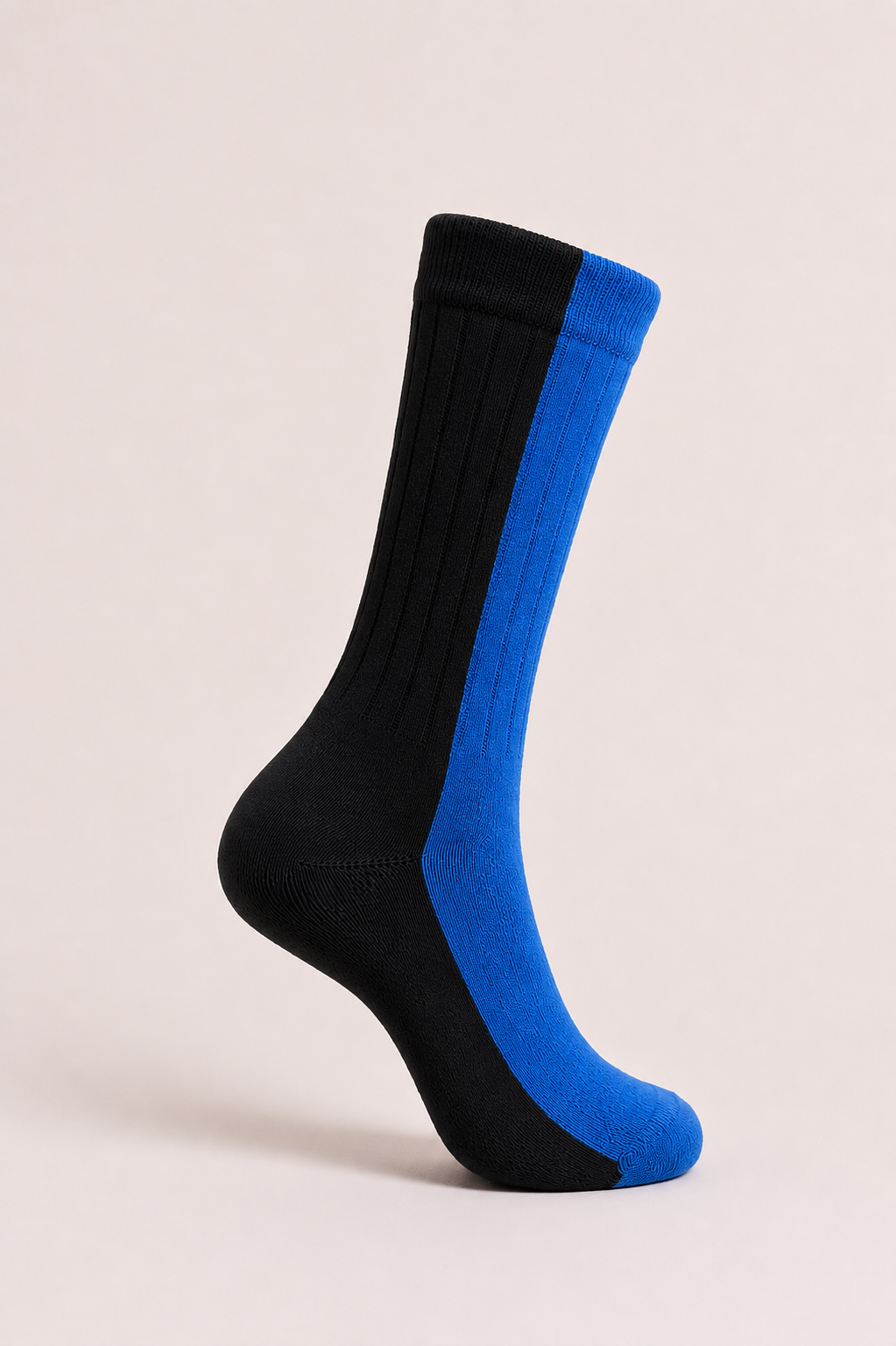 BICOLOR SOCKS WOOL BLUE