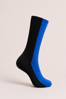 BICOLOR SOCKEN WOLLE BLAU