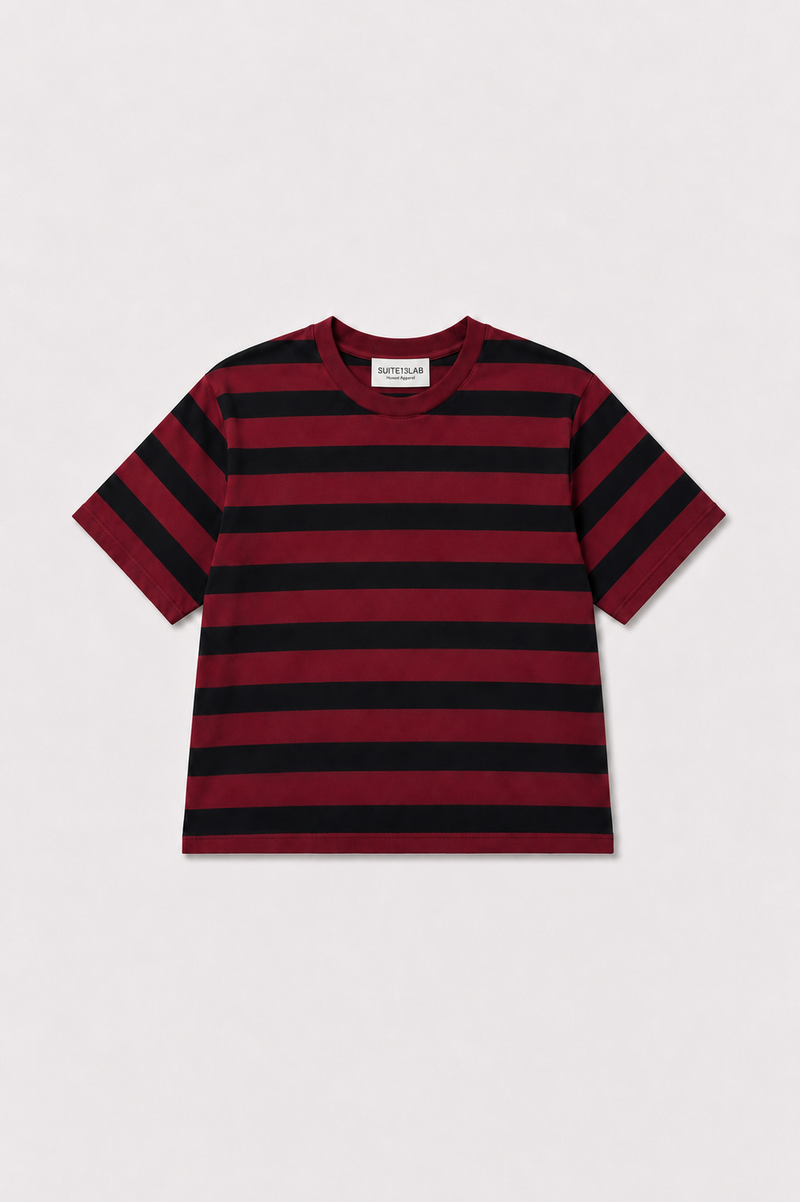 ISQUIA TOP STRIPES BRICK