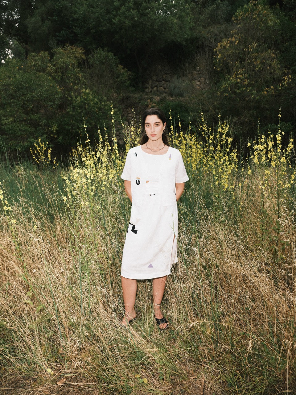 VESTIDO BANES EMBROIDERY WHITE