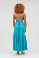 VESTIDO MP LARGO TENCEL TURQUOISE