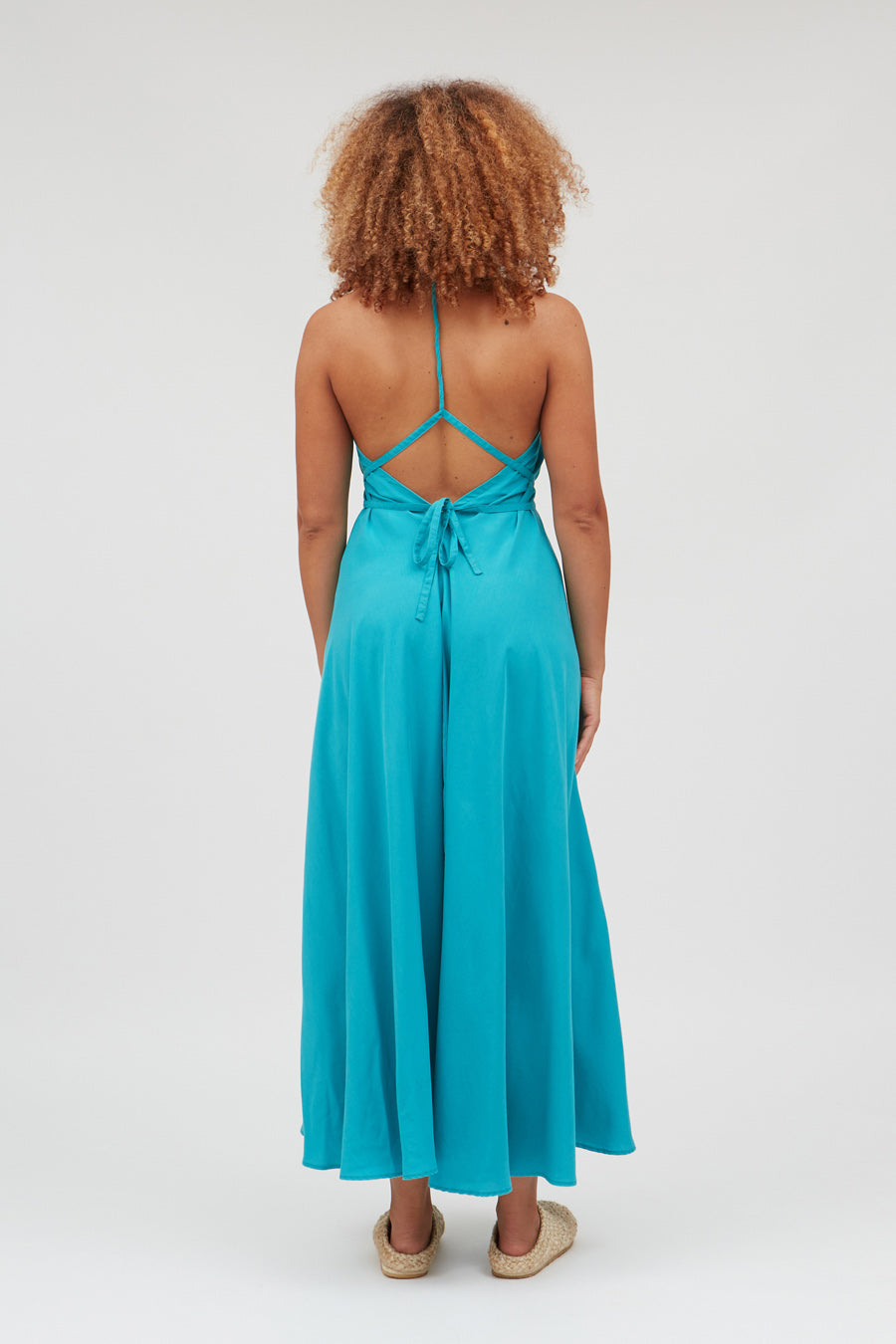 VESTIDO MP LARGO TENCEL TURQUOISE