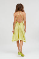 VESTIDO MP CORTO CUPRO LIME