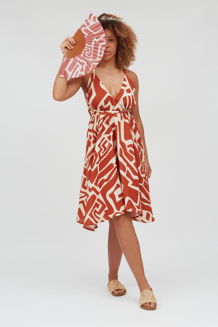 VESTIDO MP CORTO LINO VISCOSA PRINT