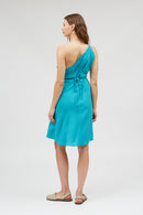 VESTIDO MP CORTO TENCEL TURQUOISE