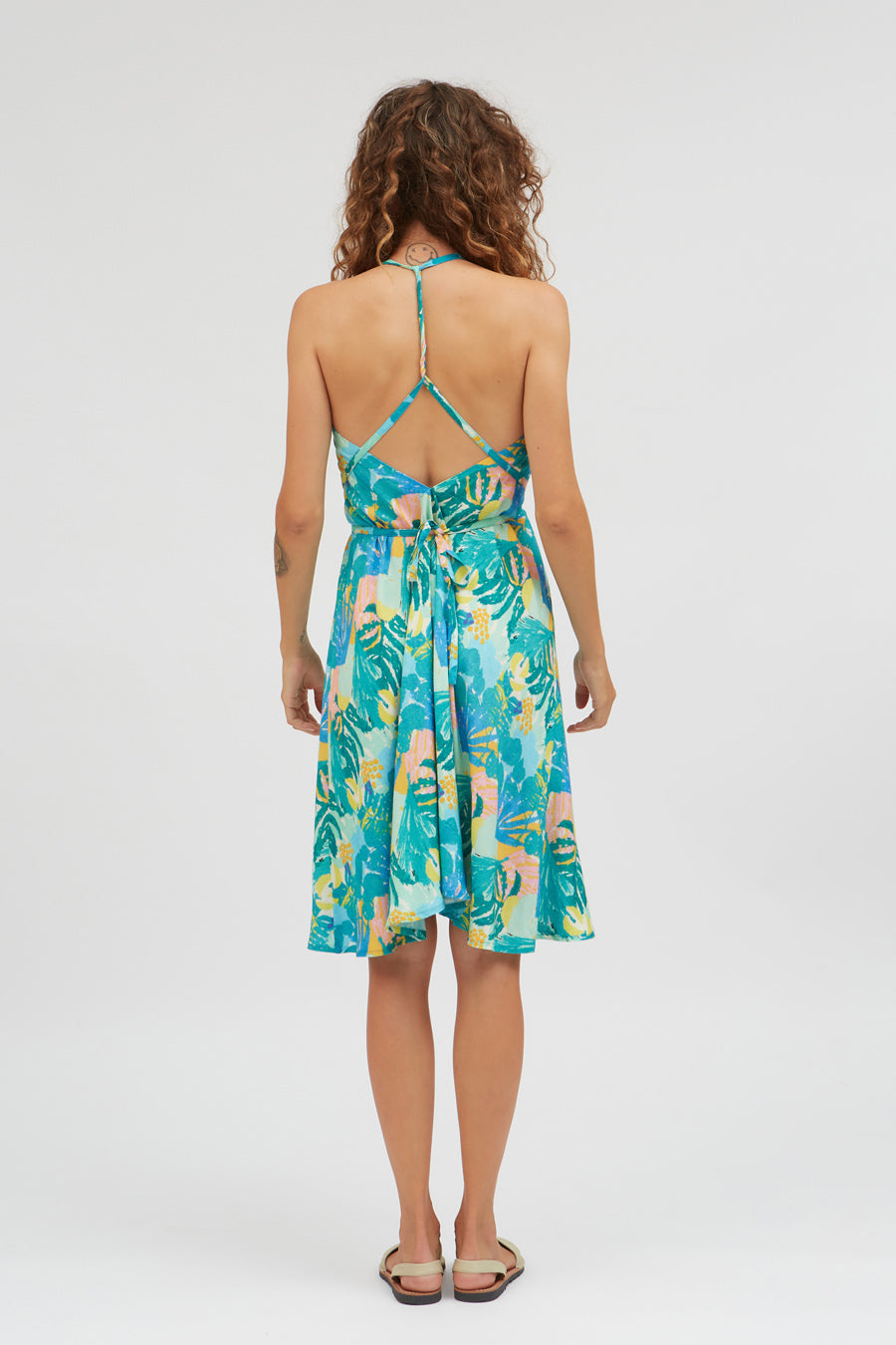 VESTIDO MP CORTO VISCOSA BOTANIC PRINT