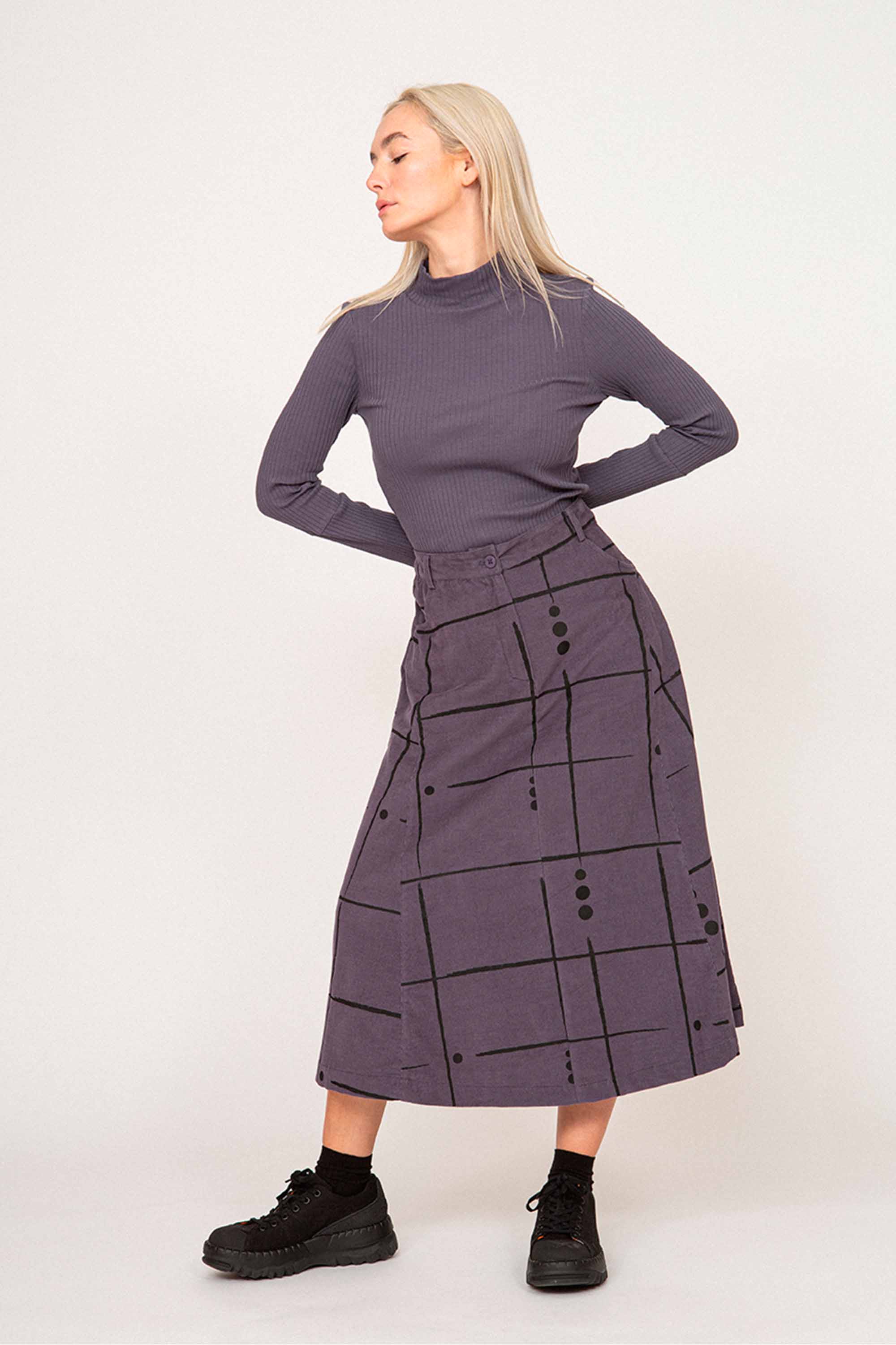 ROA SKIRT CHECK PRINT