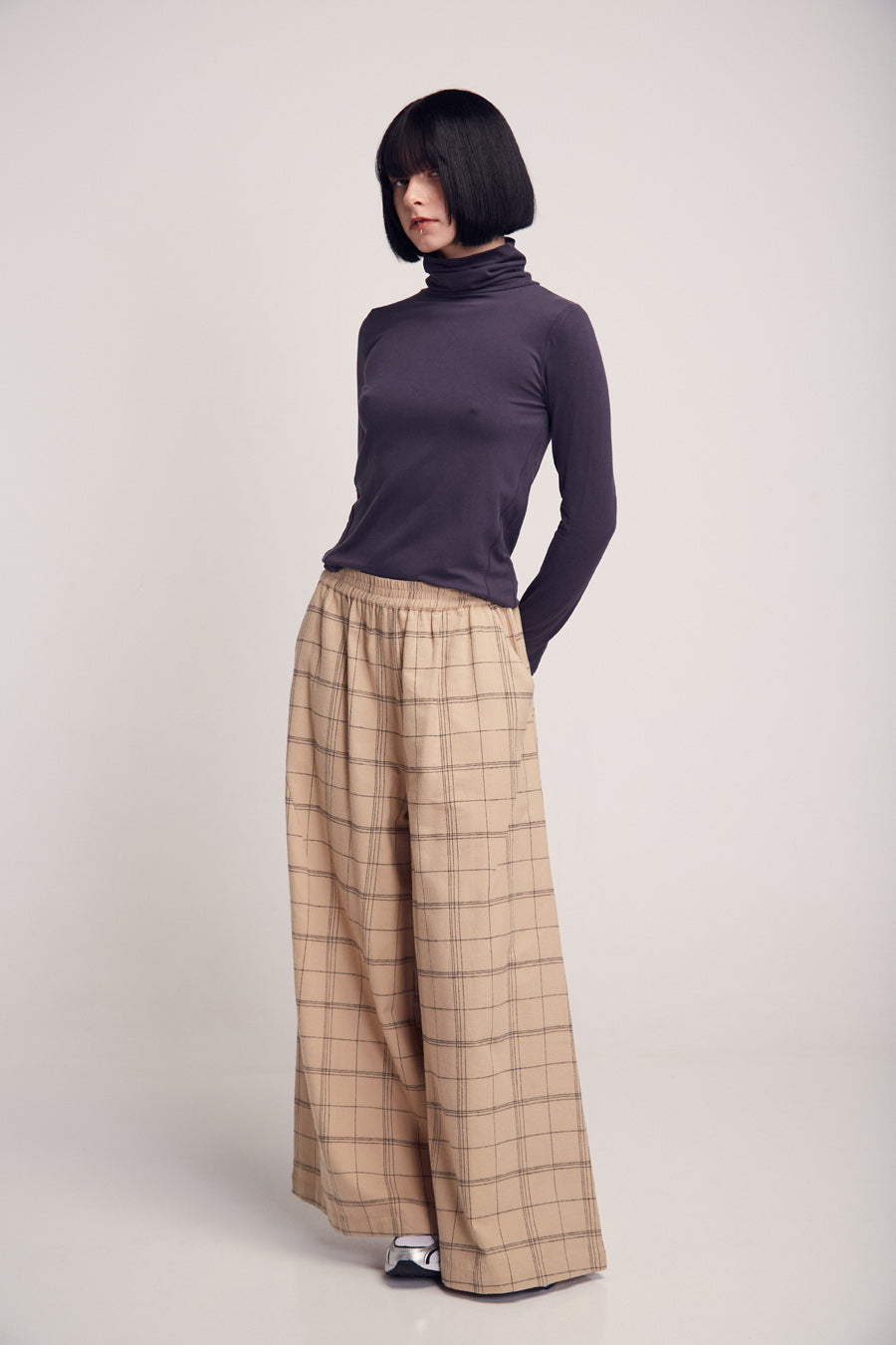 DADU PANTS CHECK BEIGE