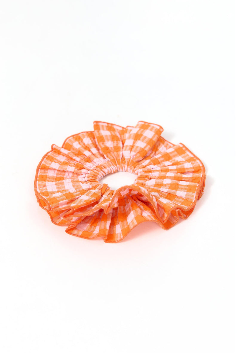 MAXISCRUNCHIE LIS CHECK ORANGE