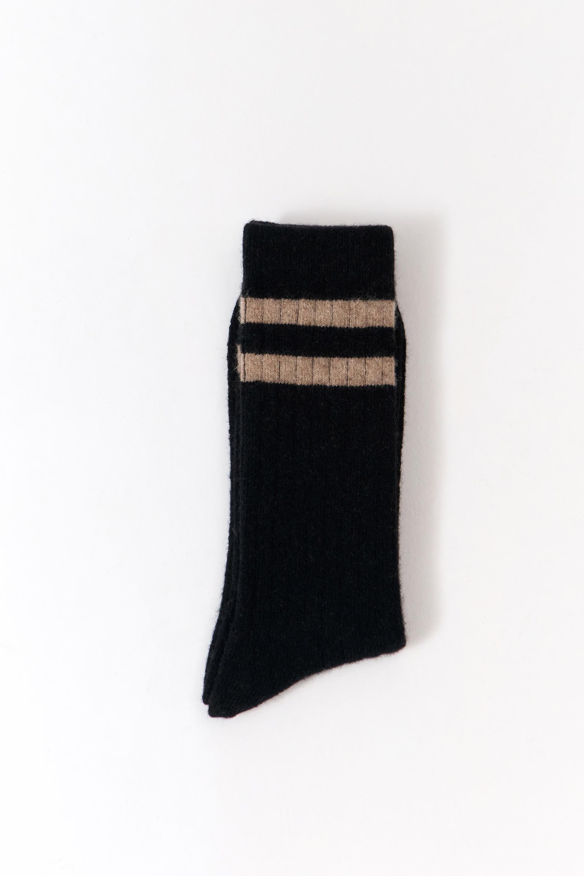 VINTAGE WOOL SOCKS BLACK