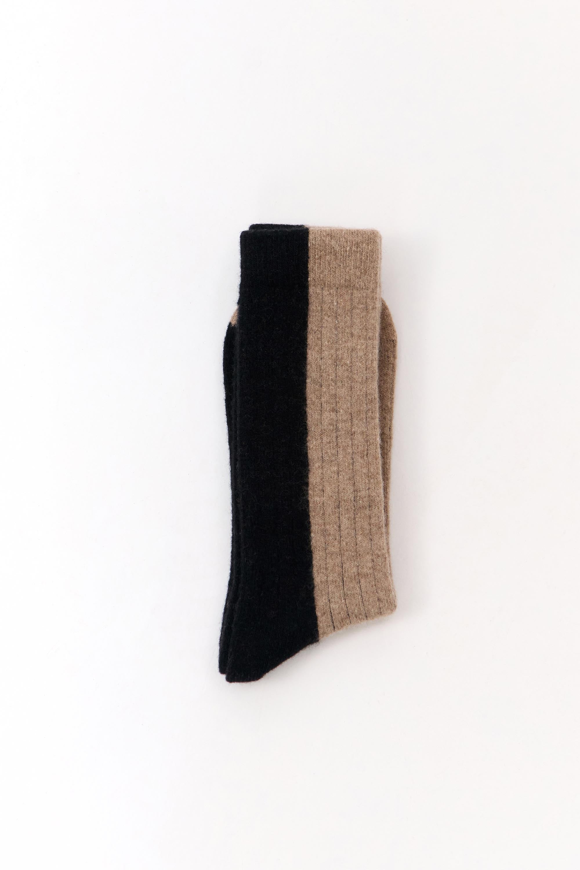 CALCETINES DE LANA BICOLOR BLACK