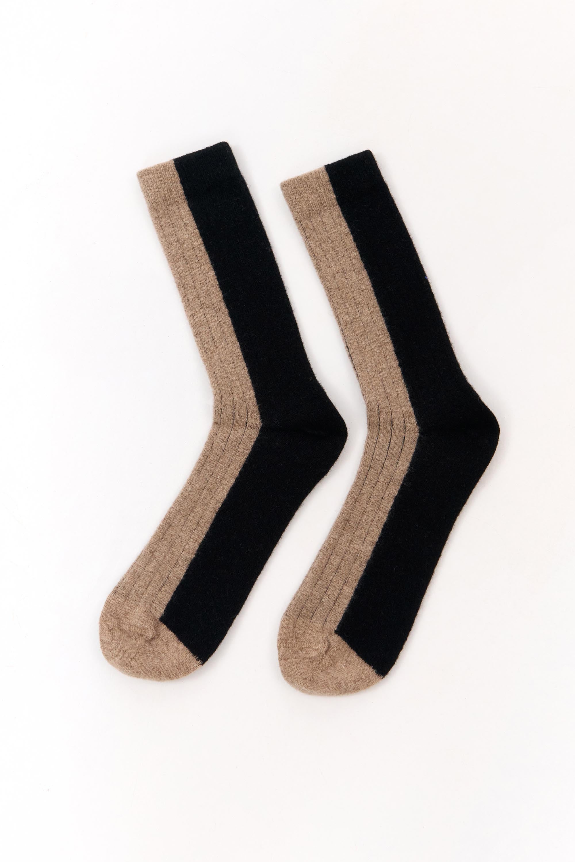 CALCETINES DE LANA BICOLOR BLACK