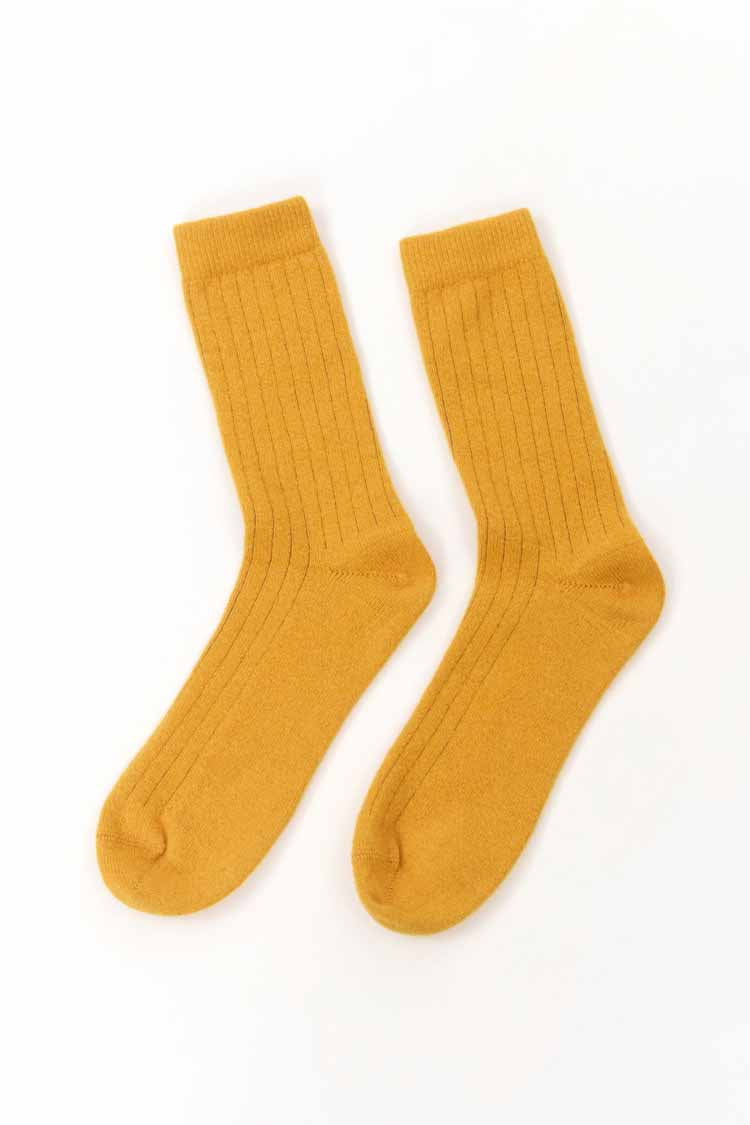 LISOS SOCKS WOOL MUSTARD