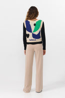 AMATES VEST JACQUARD BIRD