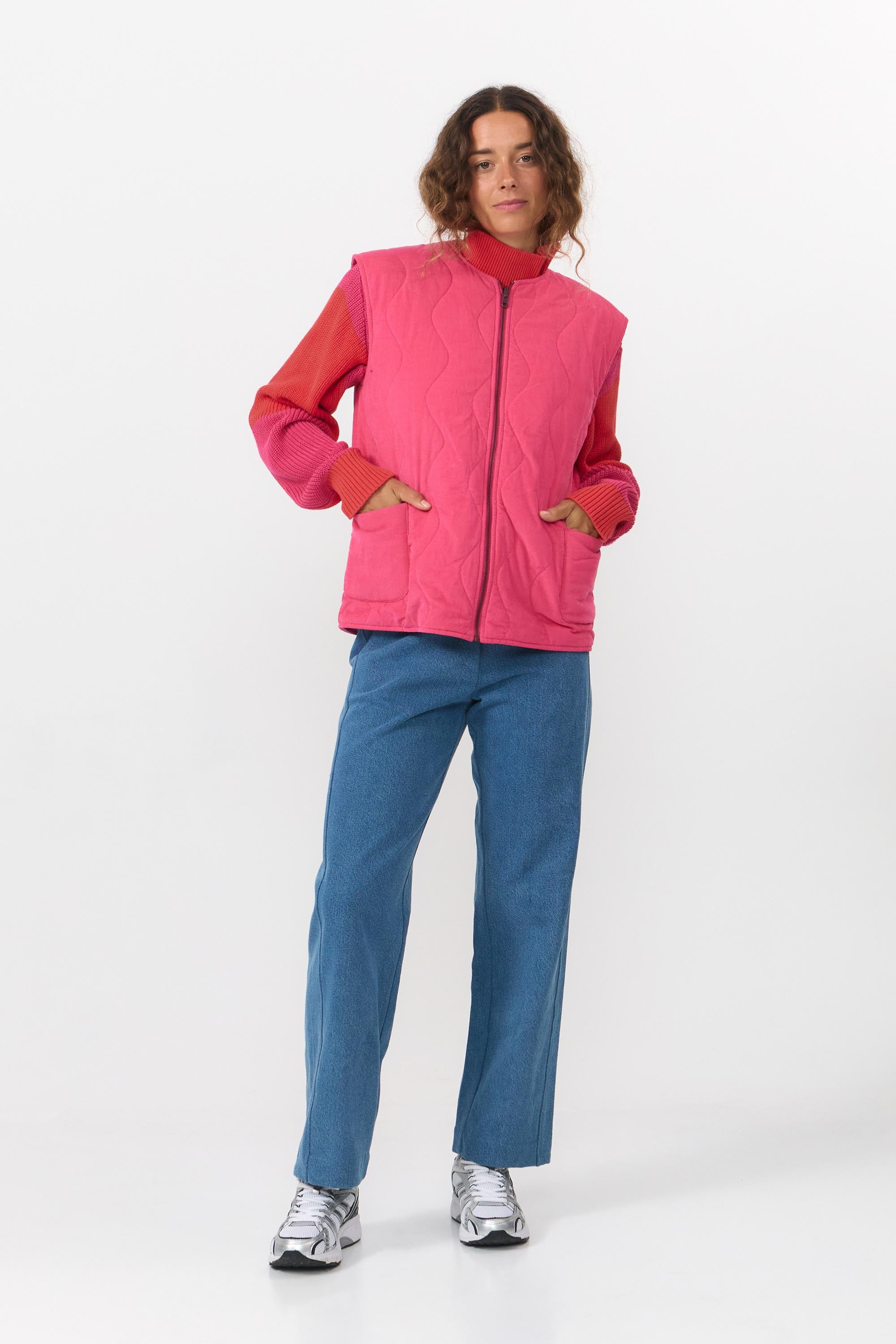 DAVIE VEST CORD PINK