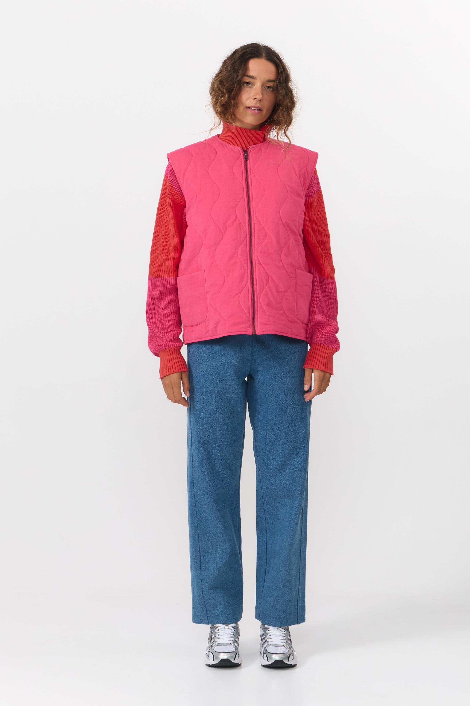 DAVIE VEST CORD PINK