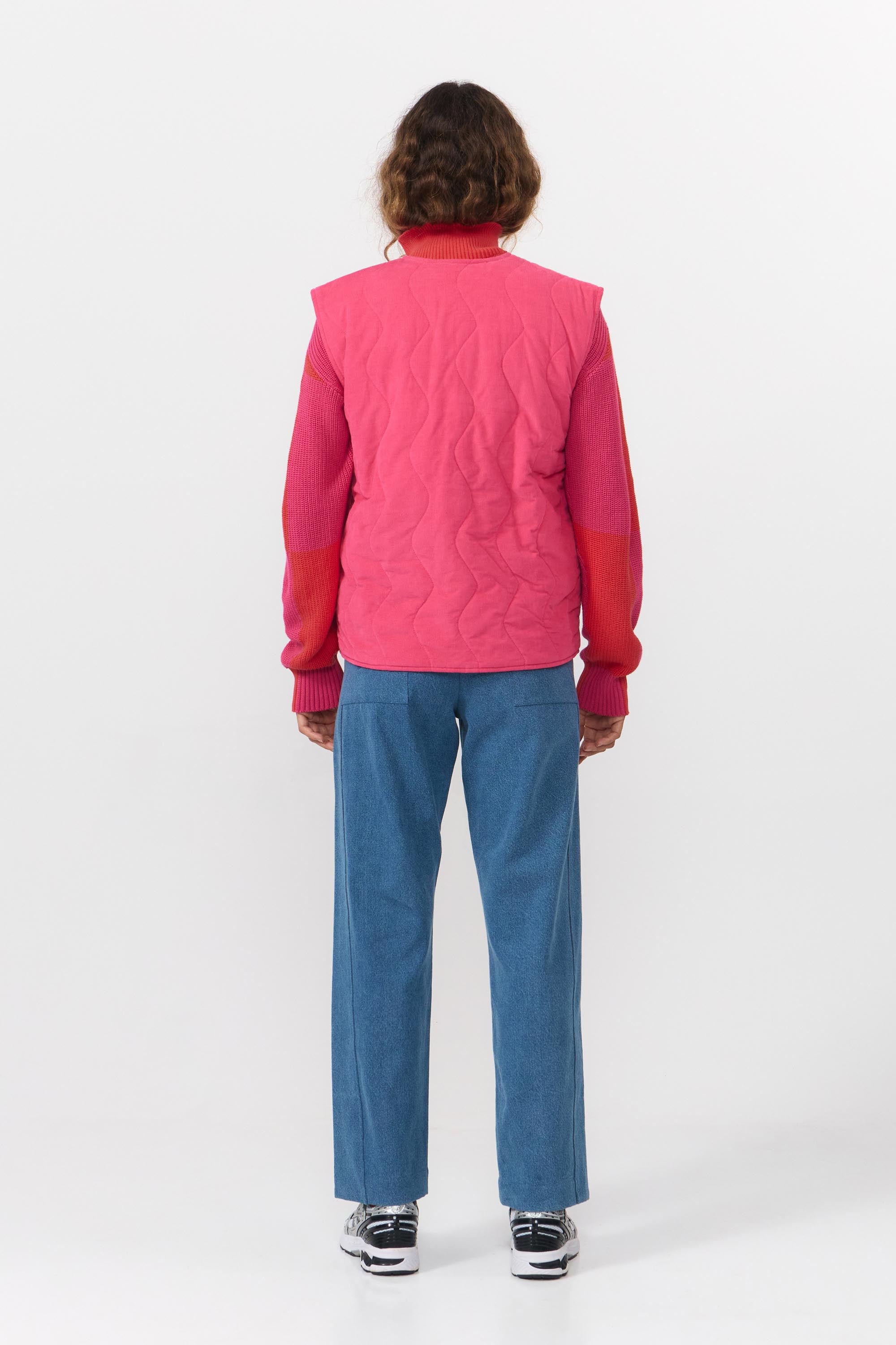 DAVIE VEST CORD PINK