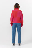 SHIRA JUMPER CHECK RED