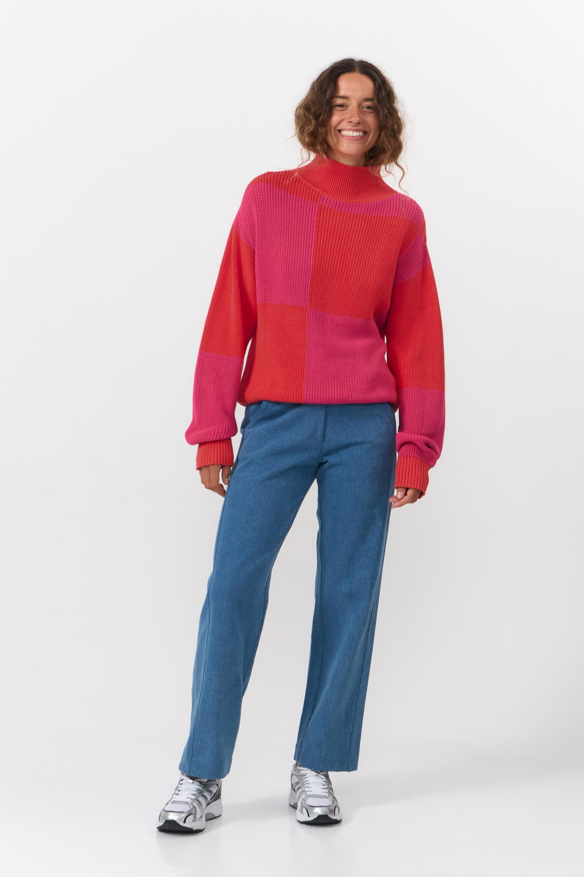 SHIRA JUMPER CHECK RED