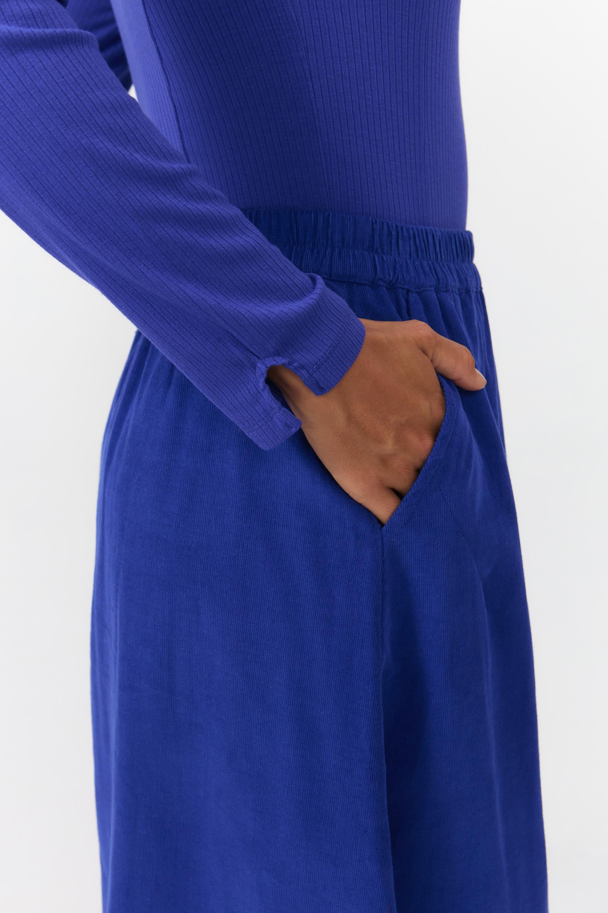DAX SKIRT CORD ROYAL BLUE