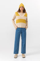 AMATES VEST STRIPES MUSTARD