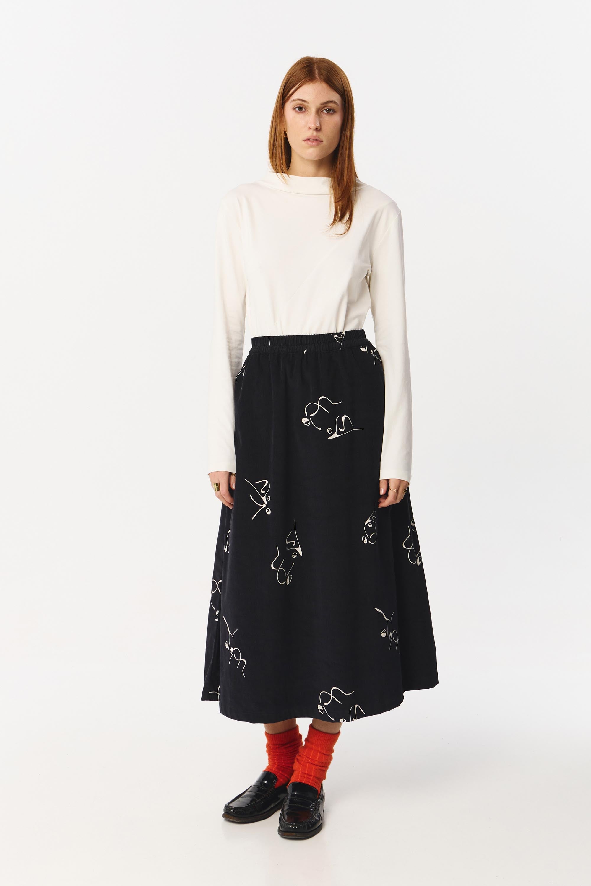 DAX SKIRT CORD PRINT DANCERS