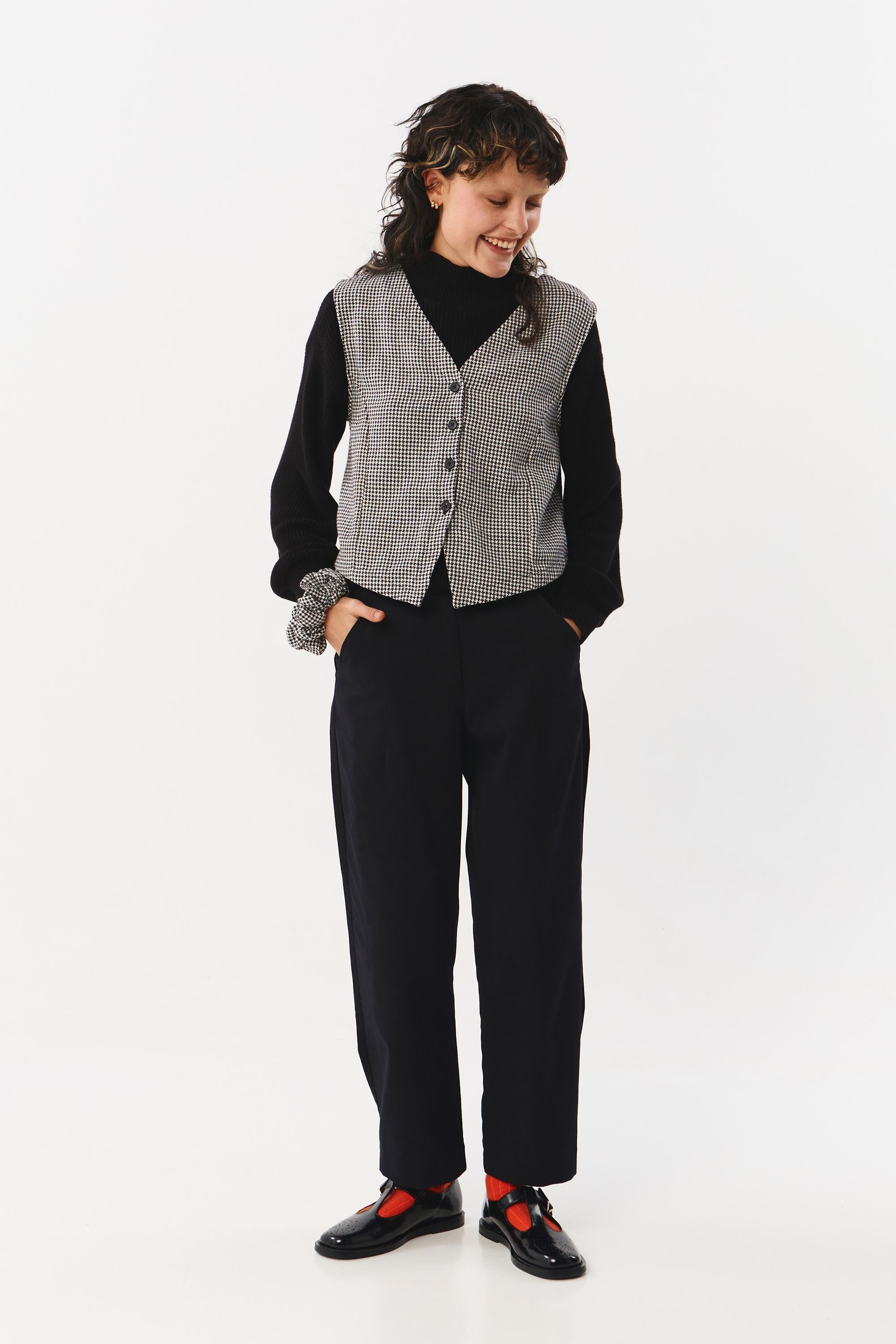 YUMA VEST HOUNDSTOOTH
