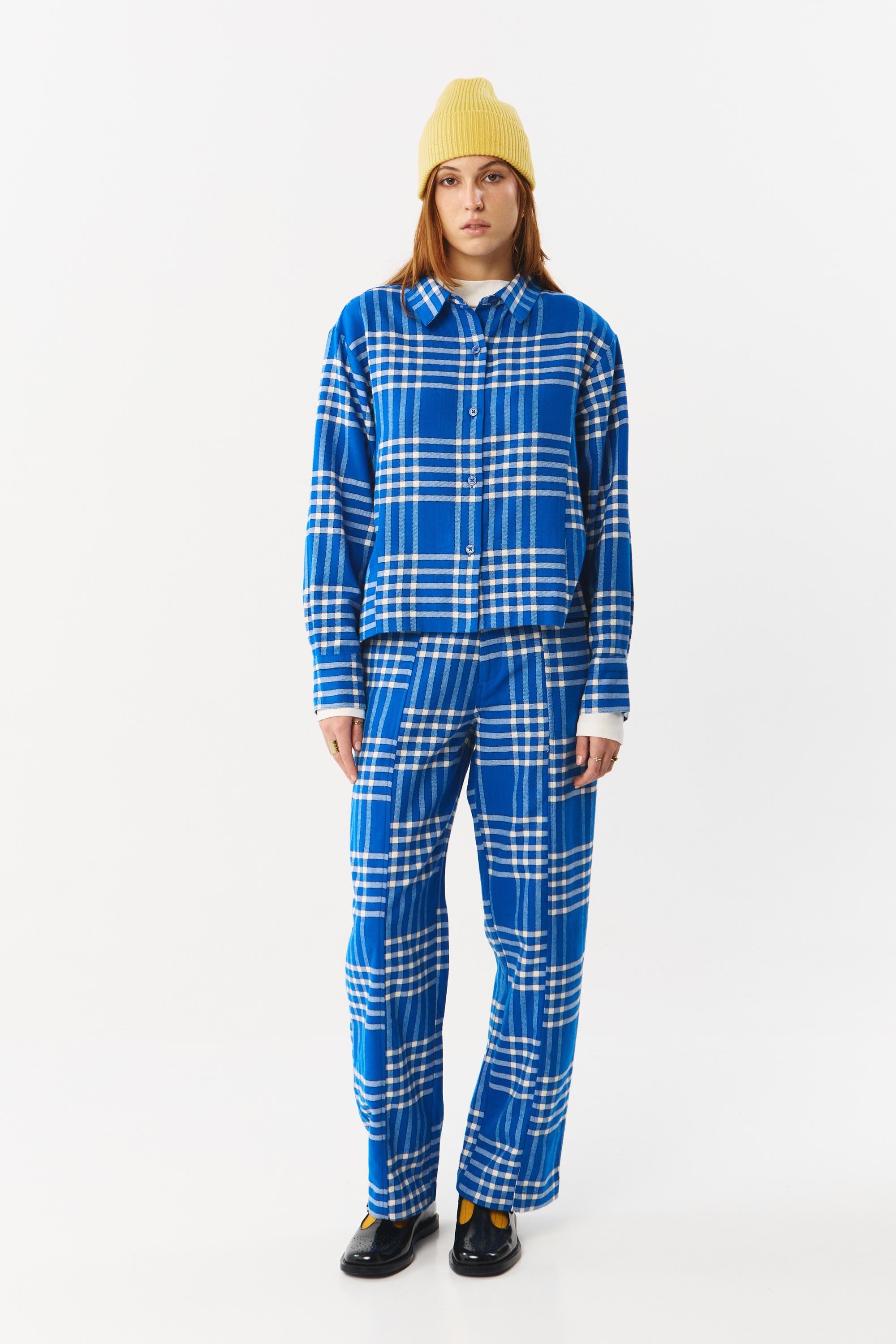 SENS SHIRT FLANNEL CHECK BLUE
