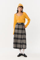 TOMIR SKIRT FLANNEL CHECK BLACK
