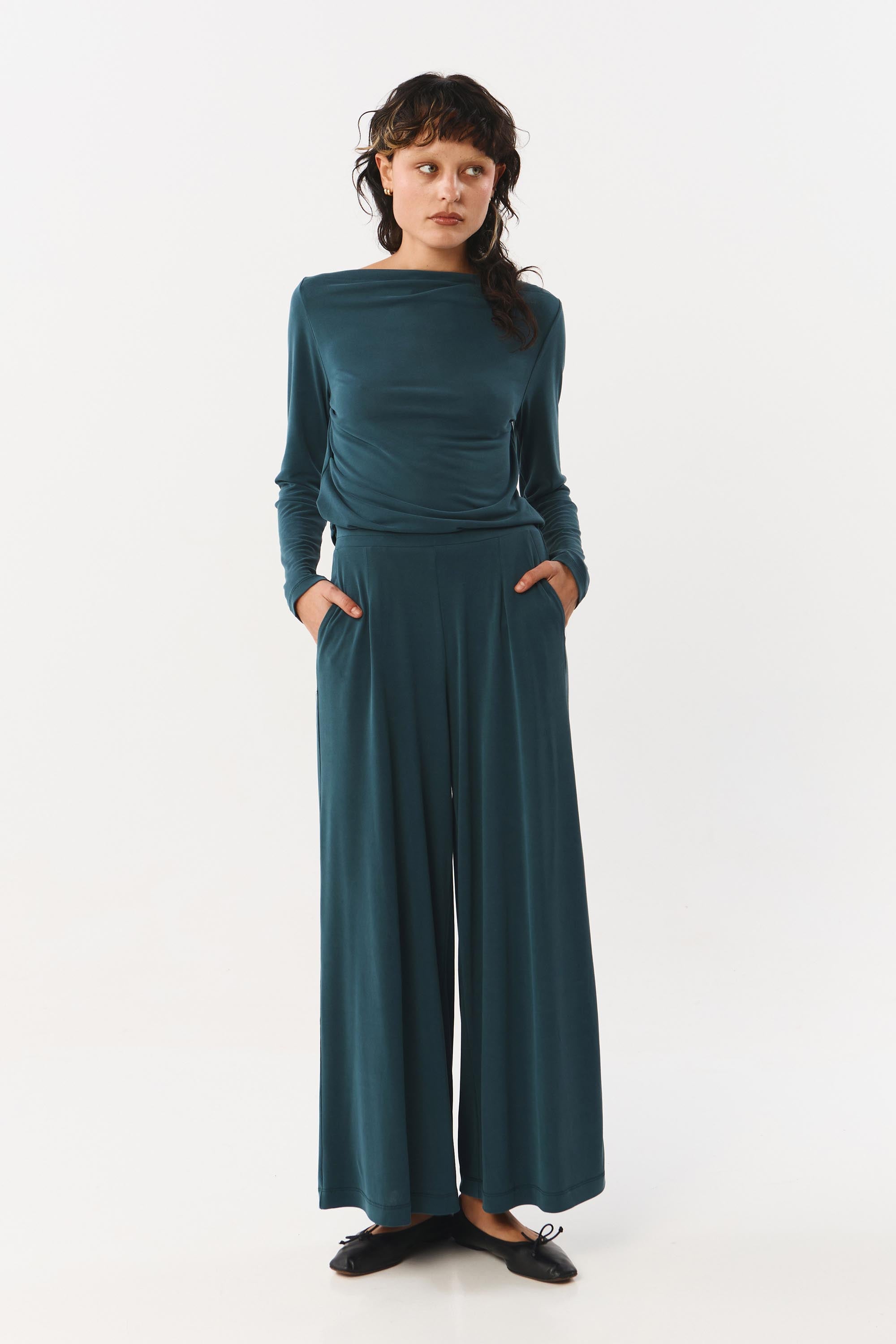 YALA PANTS DARK GREEN