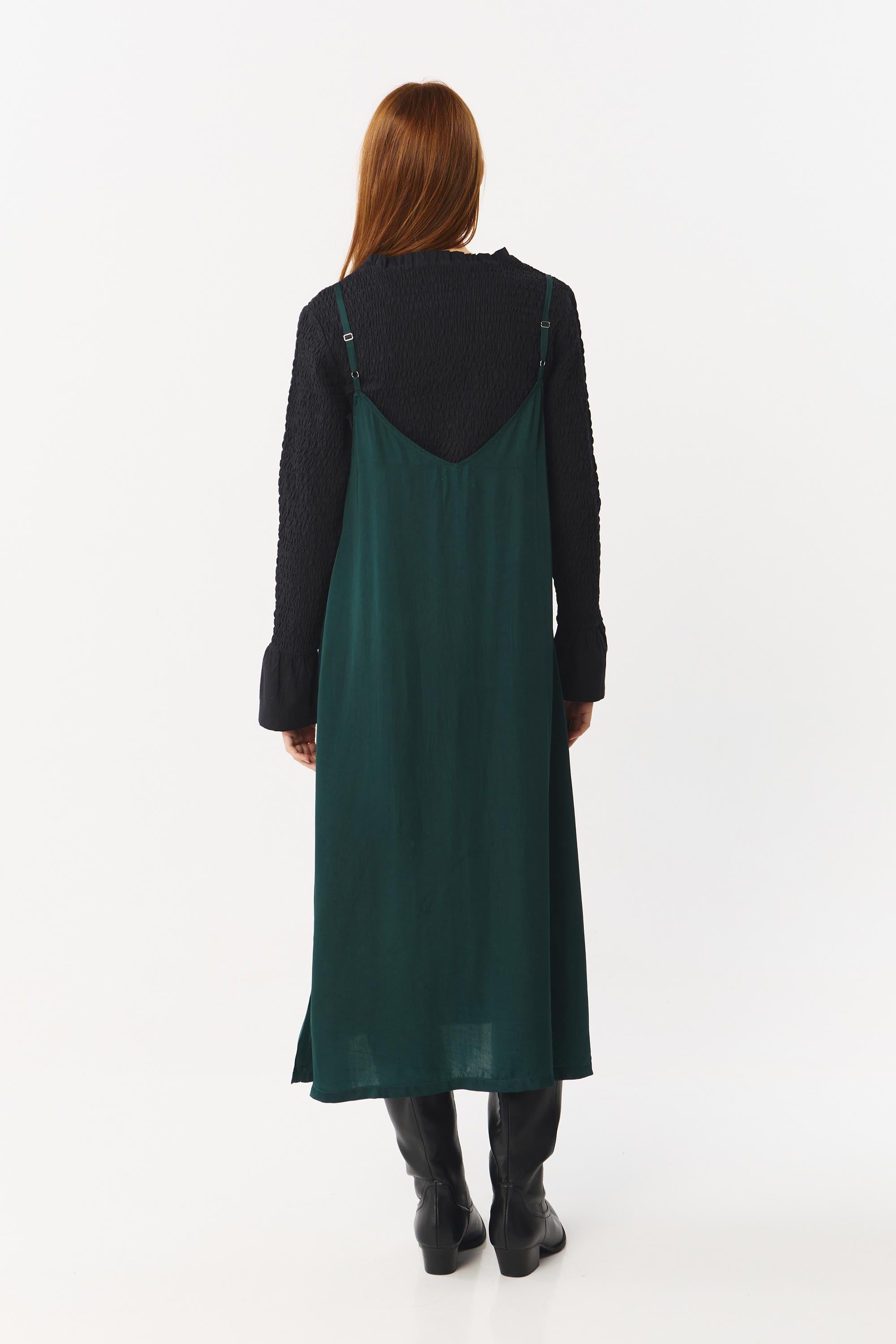 VICTORIA DRESS DARK GREEN