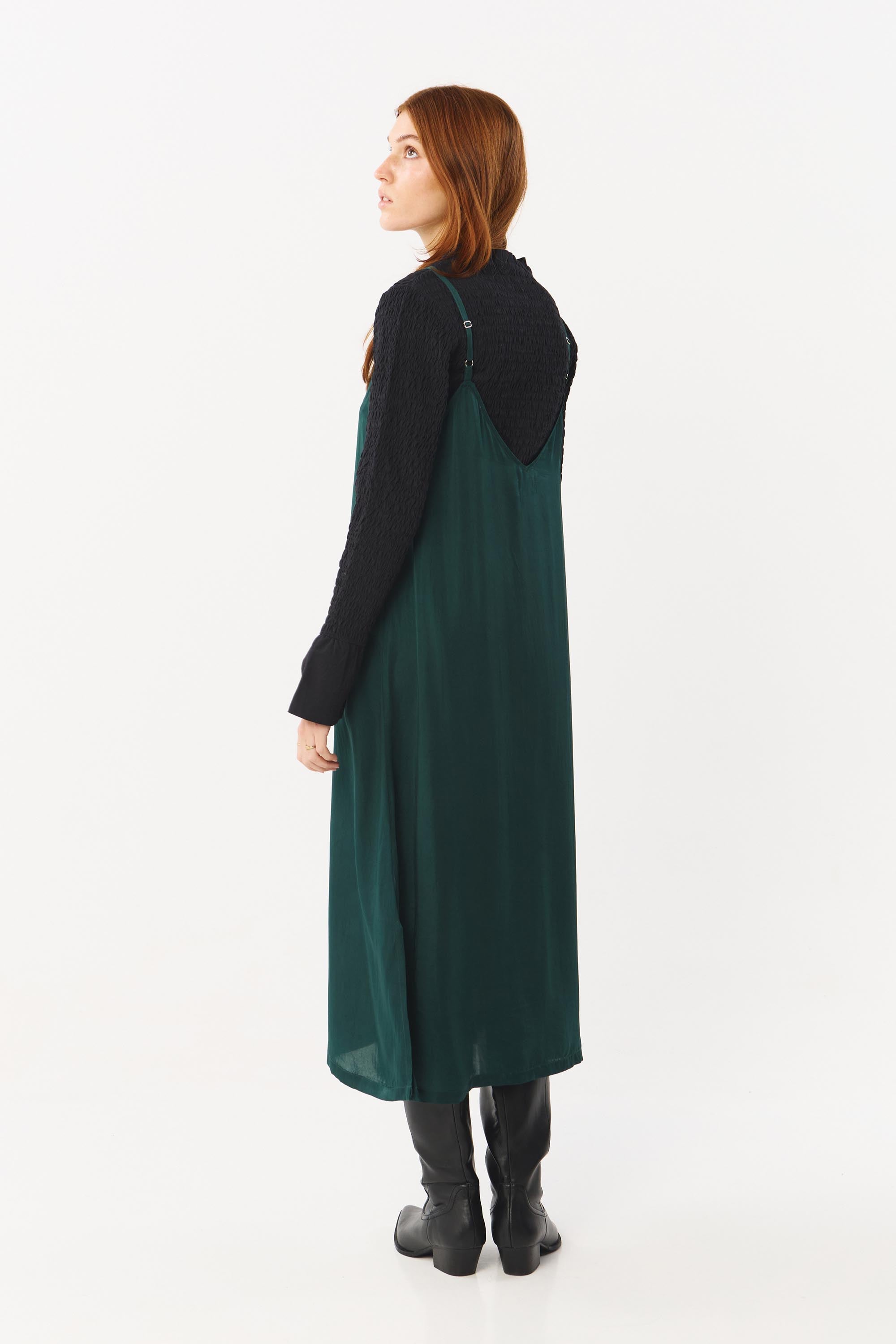 VICTORIA DRESS DARK GREEN