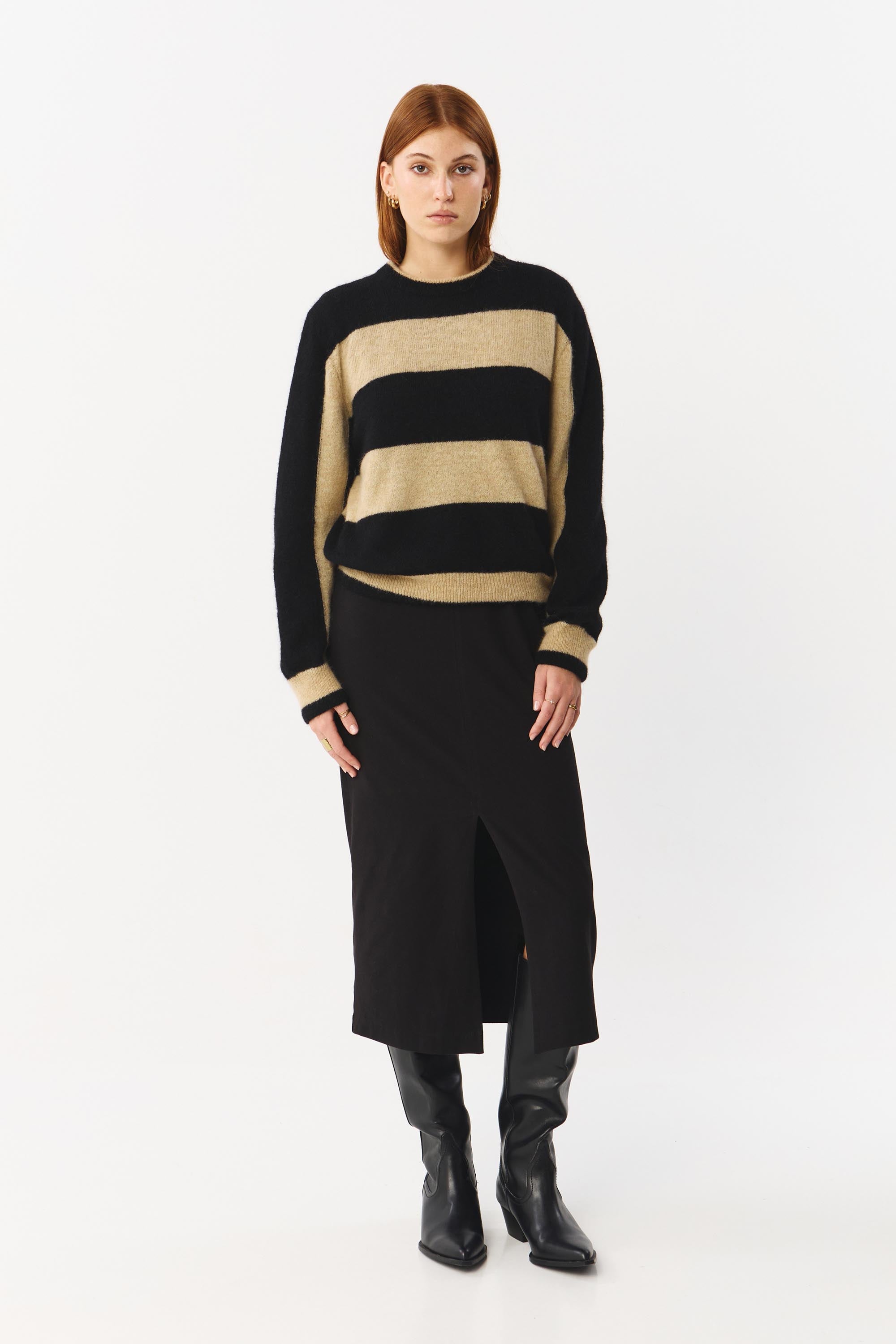 BABOL JUMPER STRIPES BLACK