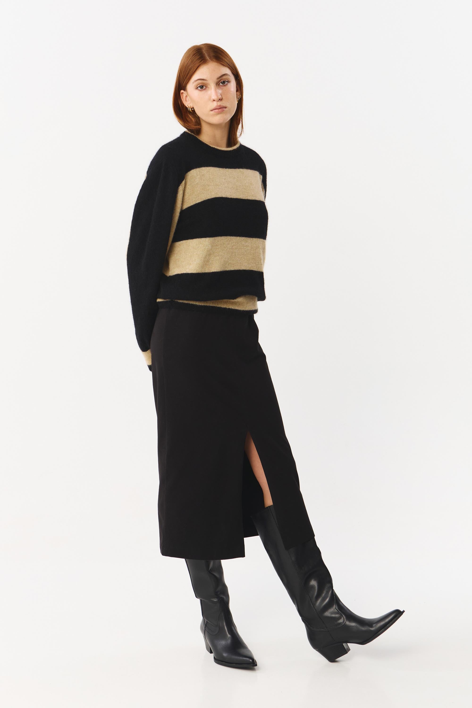 BABOL JUMPER STRIPES BLACK