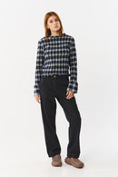 TEMPE BLOUSE CHECK MUSTARD