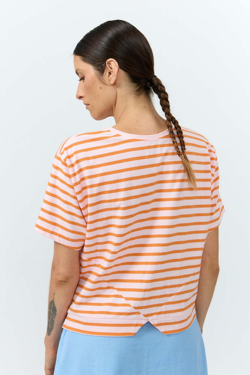 ISQUIA TOP STRIPES ORANGE