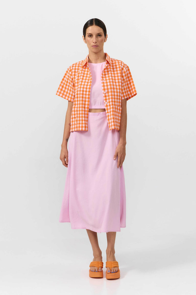 EDER SHIRT CHECK ORANGE